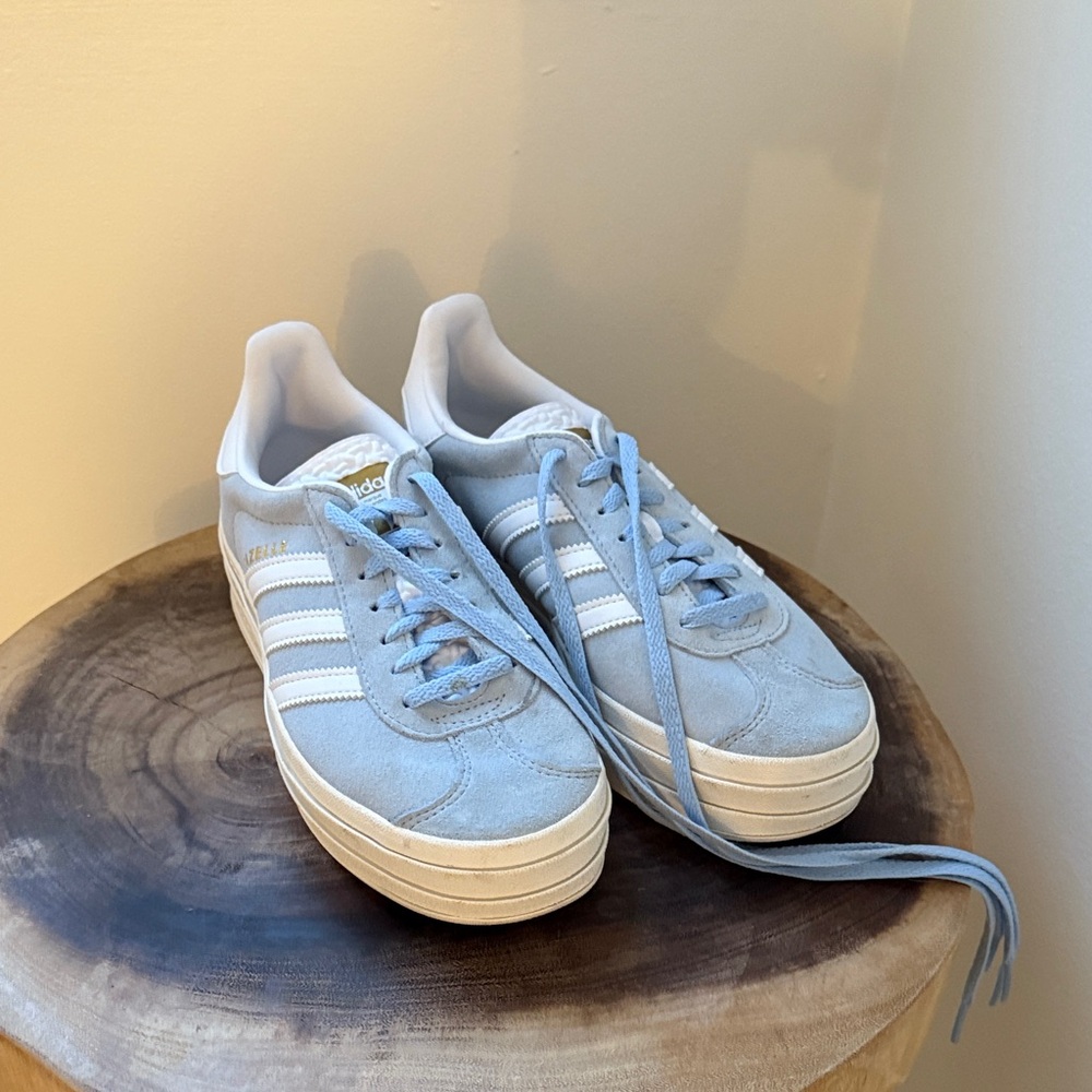 Baby Blue Adidas Gazelles - Picture 7 of 8